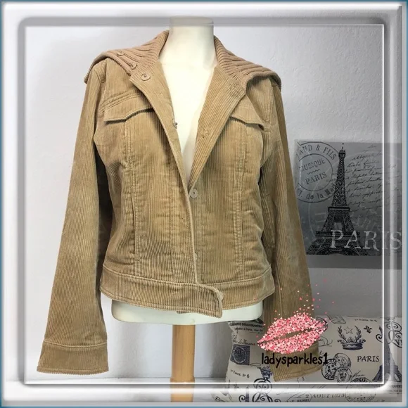 J. Crew | Tan Corduroy Bomber Jacket, Sz Medium - Picture 1 of 12